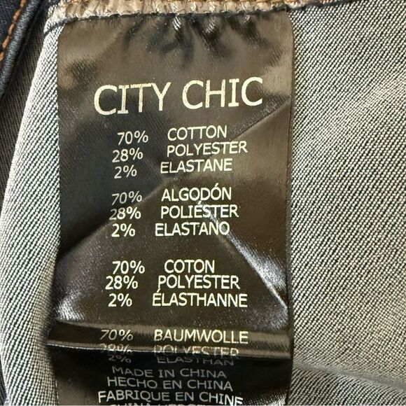 City Chic Plus Size Harley Corset Skinny Jeans, Size 20 Short Dark Rinse— NWOT - Picture 11 of 14